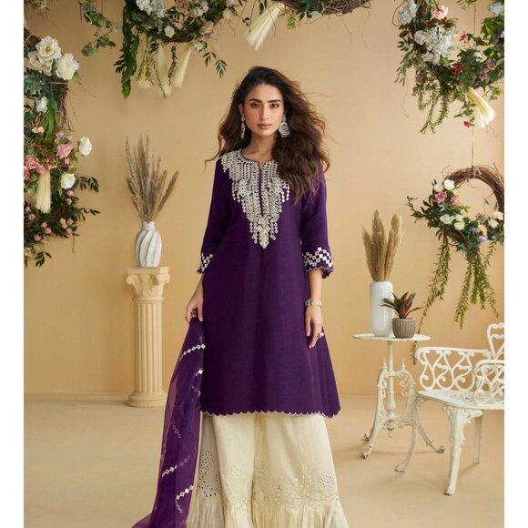 PREMIUM REAL SILK SALWAR SUIT - Picture 14 of 16